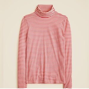NWT J. Crew Feather Jersey Turtleneck in Stripe